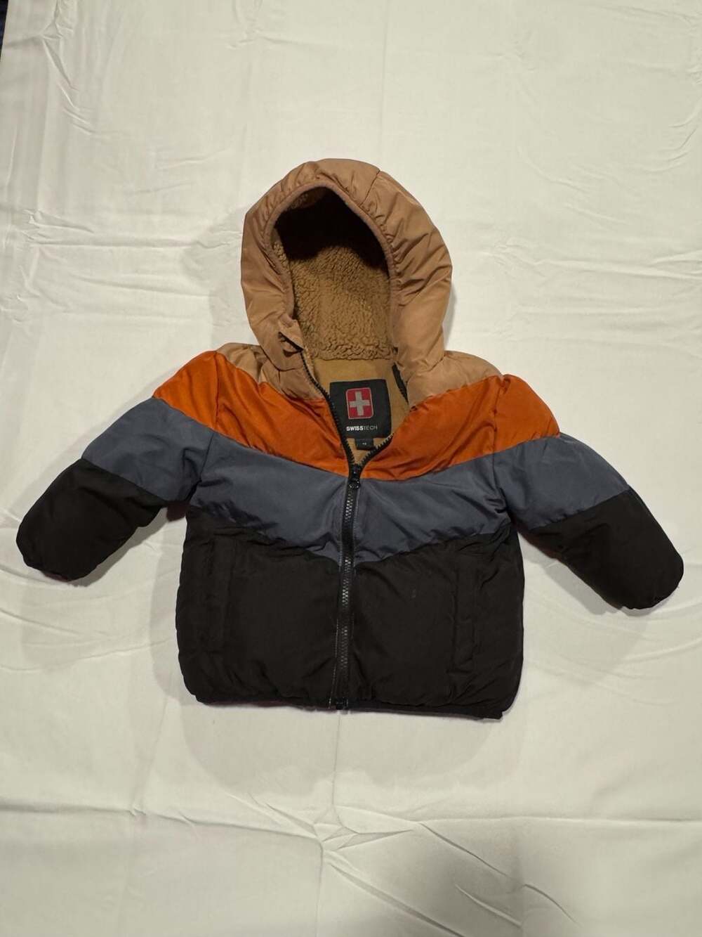 Swiss Tech Baby Toddler Boy Colorblock Fleece Lined Winter  Jacket 2T Y2K